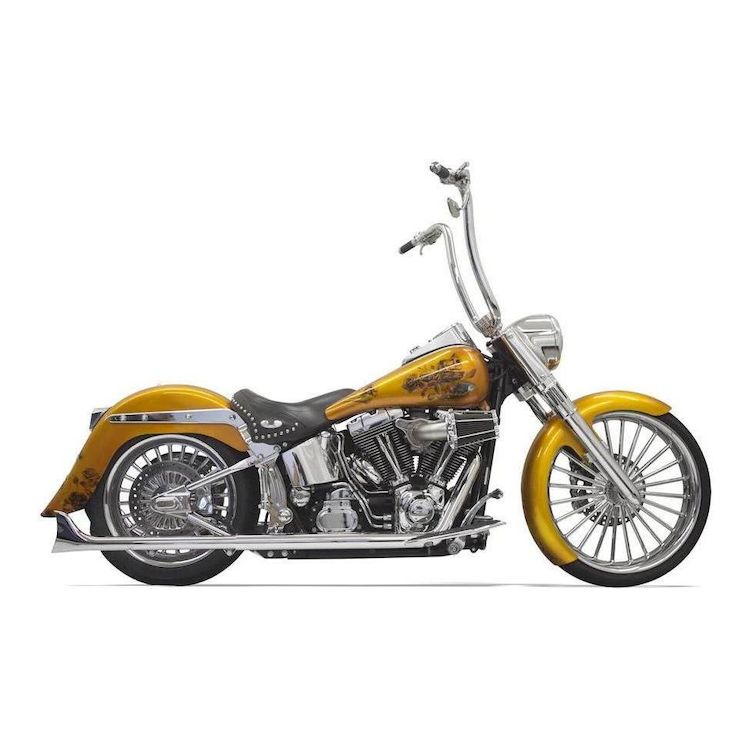 Bassani True Dual Pipes With Long Fishtails For Harley Softail 2007-2017 - Image 2