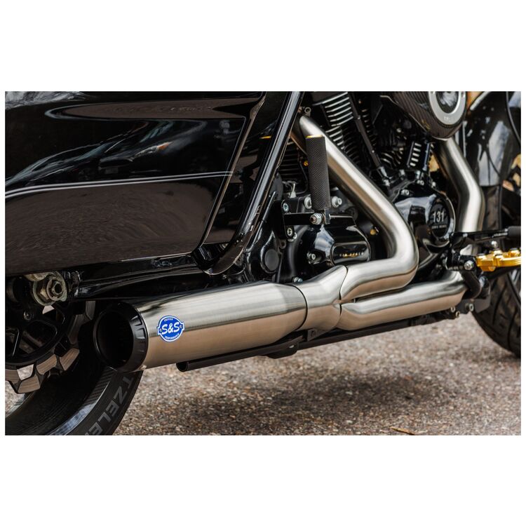 S&S Cycle 50-State Qualifier 2 Into 1 Stainless Exhaust For Harley Touring 2017-2025