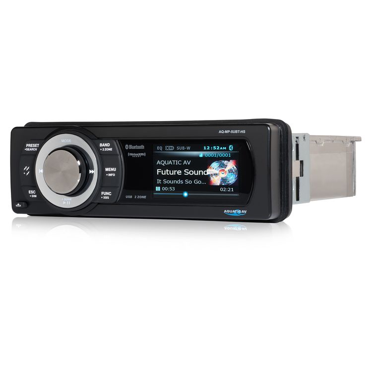 Aquatic AV Bluetooth USB Stereo Sirius XM Satellite Radio For Harley Touring 1998-2013 - Image 3