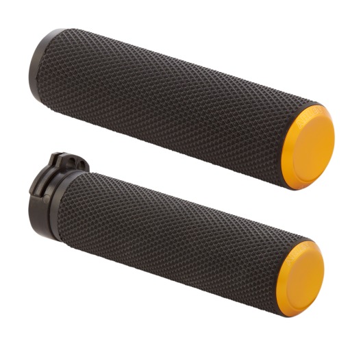 Arlen Ness Anodized Knurled Grips For Harley With Dual Cable Throttle - Image 9