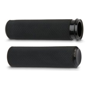 Arlen Ness Anodized Knurled Grips For Harley With Dual Cable Throttle