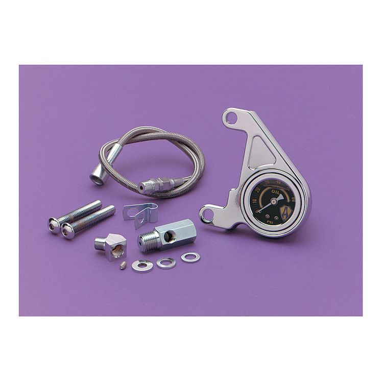 Arlen Ness Radius Oil Pressure Gauge Kit For Harley Twin Cam 1999-2017 - Image 2