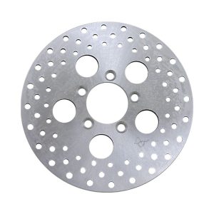 Drag Specialties 10" Drilled Stainless Steel Front Brake Rotor For Harley FX / XL 1977-1983