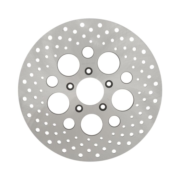 Drag Specialties 11.5" Drilled Stainless Steel Front Brake Rotor For Harley Big Twin 2000-2014