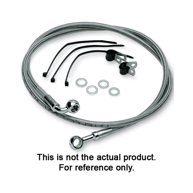 Drag Specialties Extended Front Brake Line Kit For Harley FXDF Non ABS 2008-2017