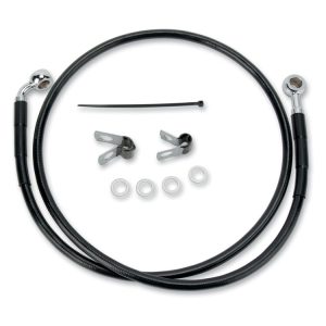 Drag Specialties Extended Front Brake Line Kit For Harley XL883C / XL1200C / XL1200N 2004-2012