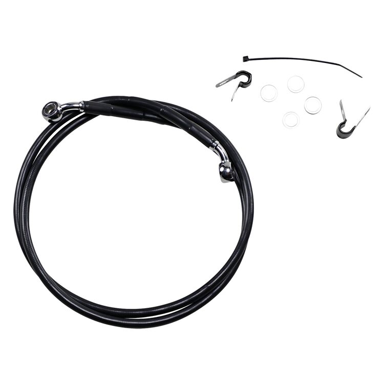 Drag Specialties Extended Front Brake Line Kit For Harley XL883C / XL1200C / XL1200N 2004-2012 - Image 4