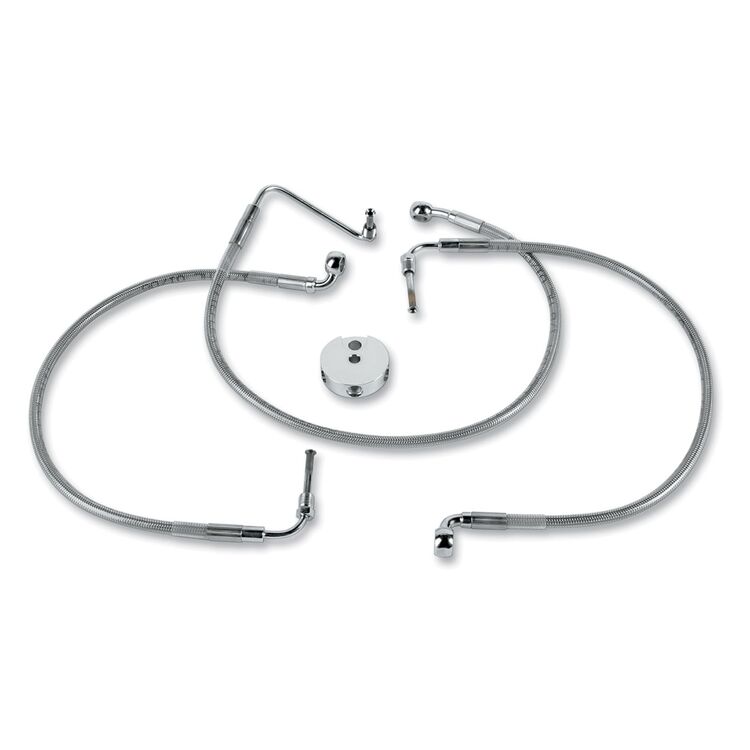 Drag Specialties Standard Length Front Brake Line Kit For Harley FXDL / FXDS / FXRS 1989-1998