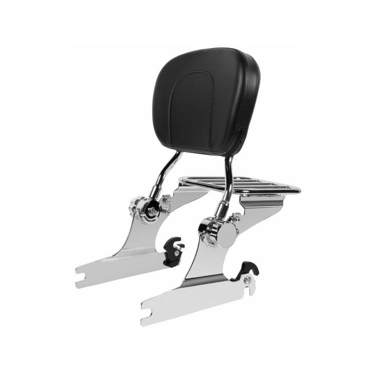 HogWorkz Detachable Sissy Bar With Backrest And Luggage Rack For Harley Softail 1984-2017