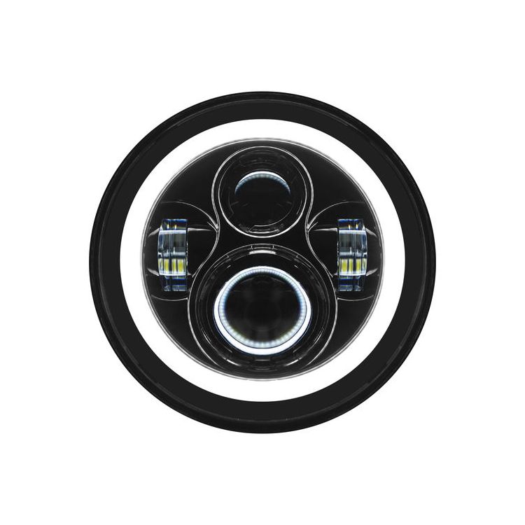HogWorkz LED 7" Halomaker Headlight And 4 1/2" Passing Lamp Kit For Harley 1994-2025