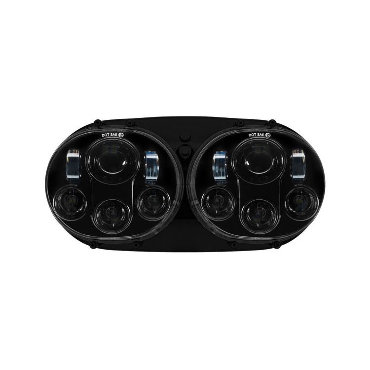 HogWorkz LED Dual Headlights For Harley Road Glide 1998-2013 - Image 2