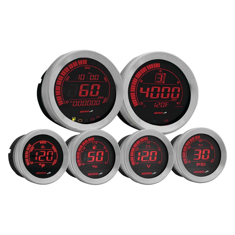 Koso HD-02 Six Gauge Kit For Harley Touring 2004-2013 - Image 2