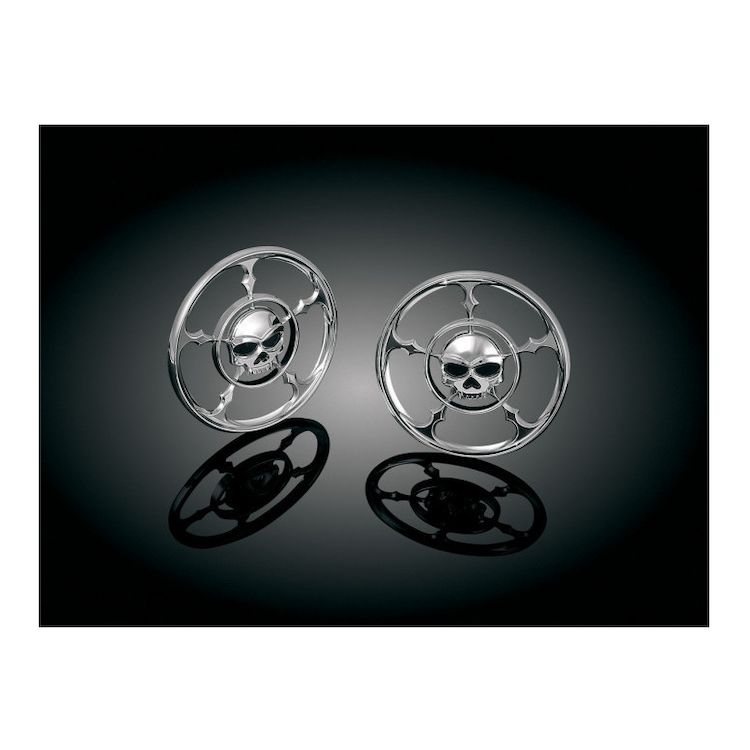 Kuryakyn Zombie Front Speaker Grills For Harley Touring 1996-2013