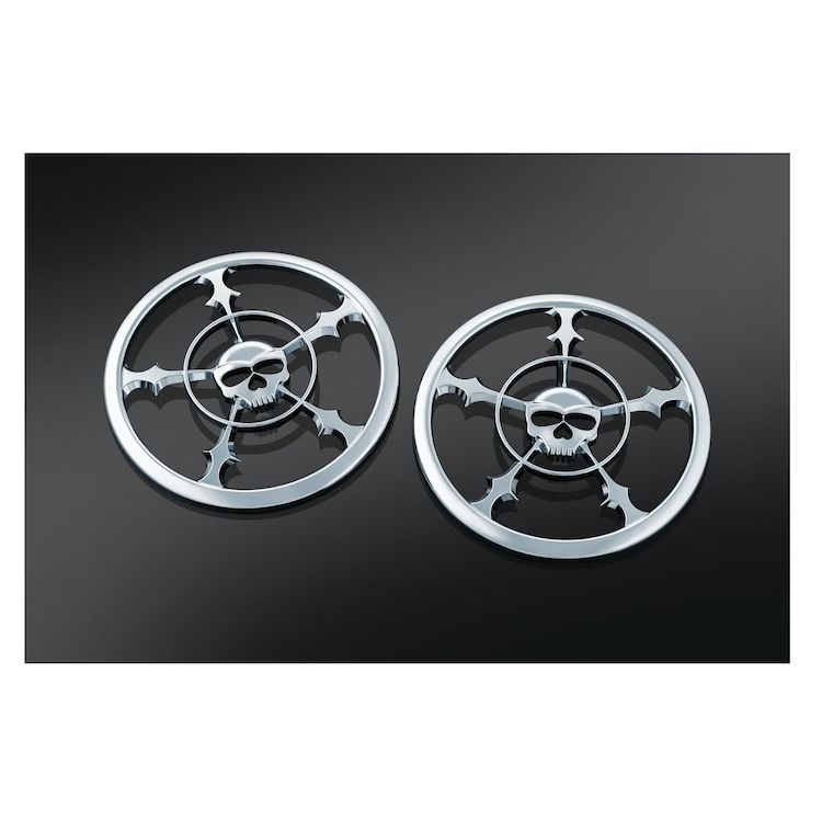 Kuryakyn Zombie Front Speaker Grills For Harley Touring 2014-2025