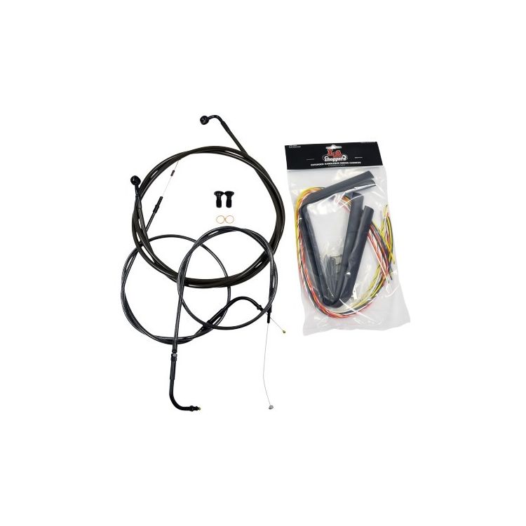 LA Choppers Handlebar Cable Brake Line And Wire Kit For Harley Dyna Fat Bob 2012-2017
