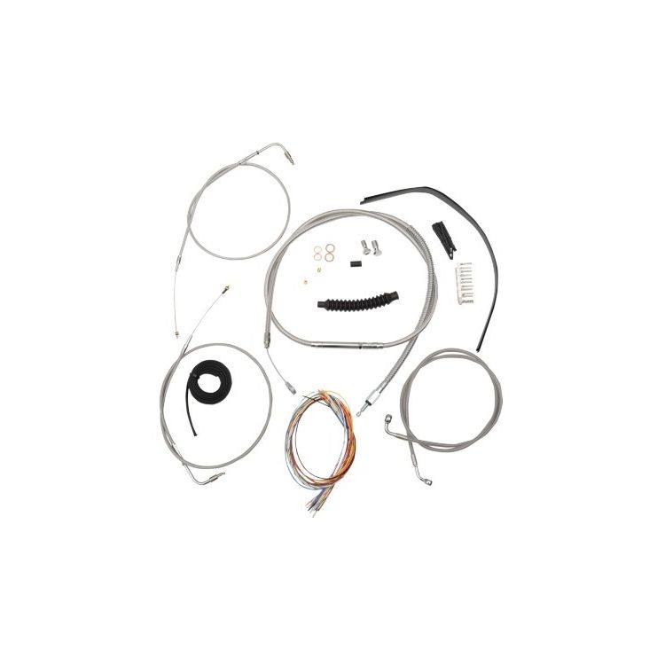 LA Choppers Handlebar Cable Brake Line And Wire Kit For Harley Dyna Fat Bob 2012-2017 - Image 3