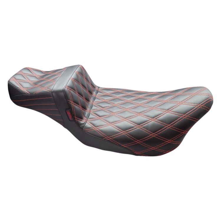 Le Pera TailWhip Double Diamond Stitch 2-Up Seat For Harley Touring 2008-2025