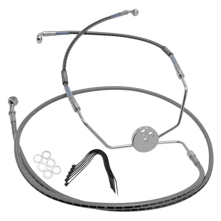 Russell Stock Length Front Brake Line Kit For Harley Touring 1984-2007