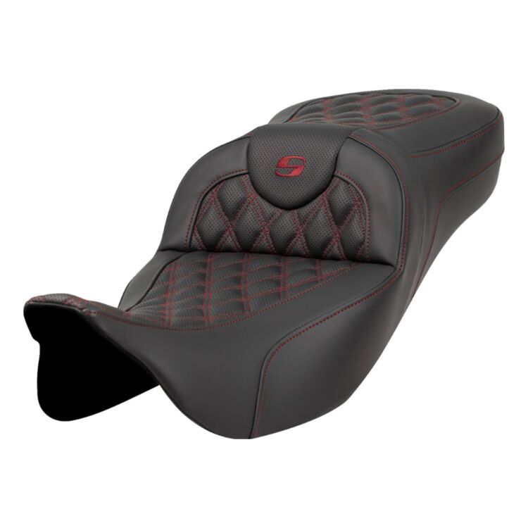 Saddlemen Roadsofa LS Lattice Stitch 2-Up Seat For Harley Touring 2008-2025 - Image 26