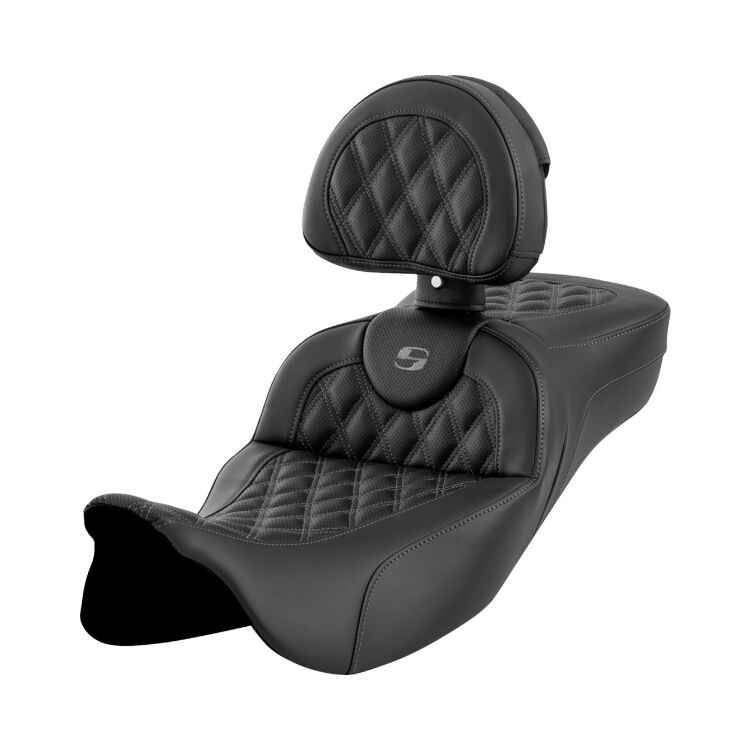 Saddlemen Roadsofa LS Lattice Stitch 2-Up Seat For Harley Touring 2008-2025 - Image 27