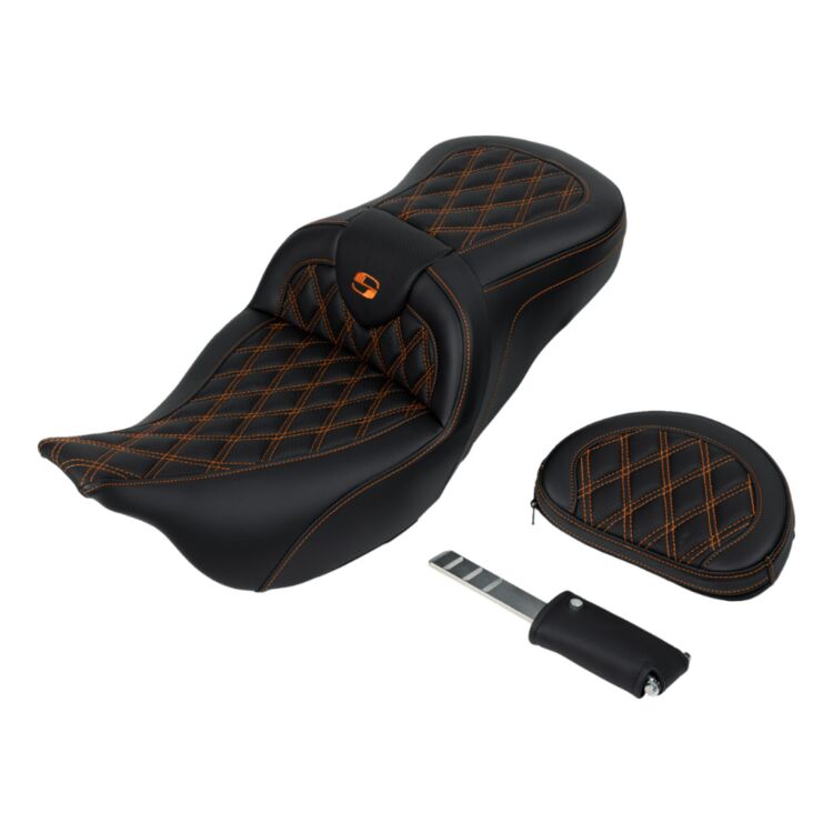 Saddlemen Roadsofa LS Lattice Stitch 2-Up Seat For Harley Touring 2008-2025 - Image 30