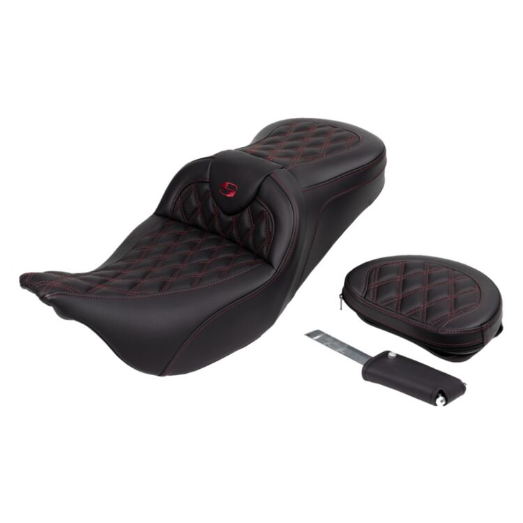 Saddlemen Roadsofa LS Lattice Stitch 2-Up Seat For Harley Touring 2008-2025 - Image 24