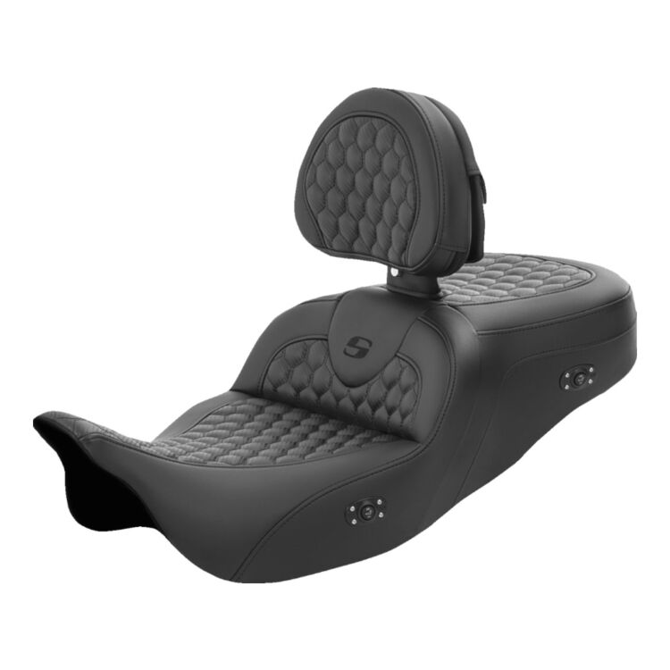 Saddlemen Roadsofa HC Honeycomb 2-Up Seat For Harley Touring 2008-2025