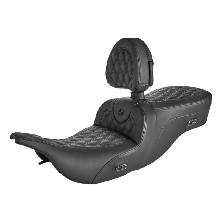 Saddlemen Roadsofa LS Lattice Stitch 2-Up Seat For Harley Electra Glide / Road Glide 1997-2007