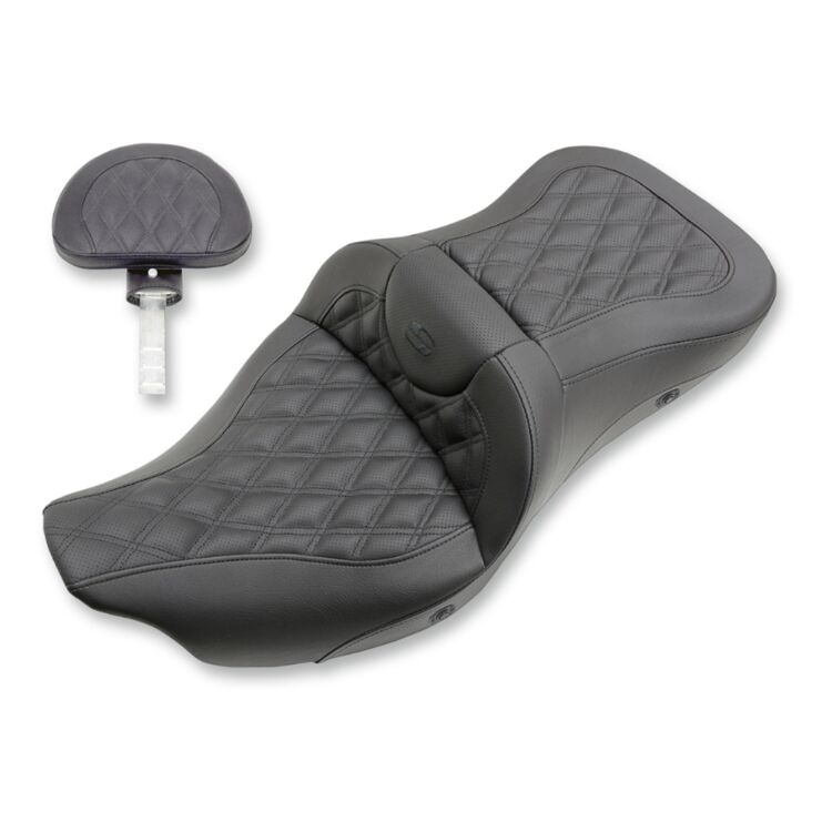 Saddlemen Roadsofa LS Lattice Stitch 2-Up Seat For Harley Touring 2008-2025 - Image 15