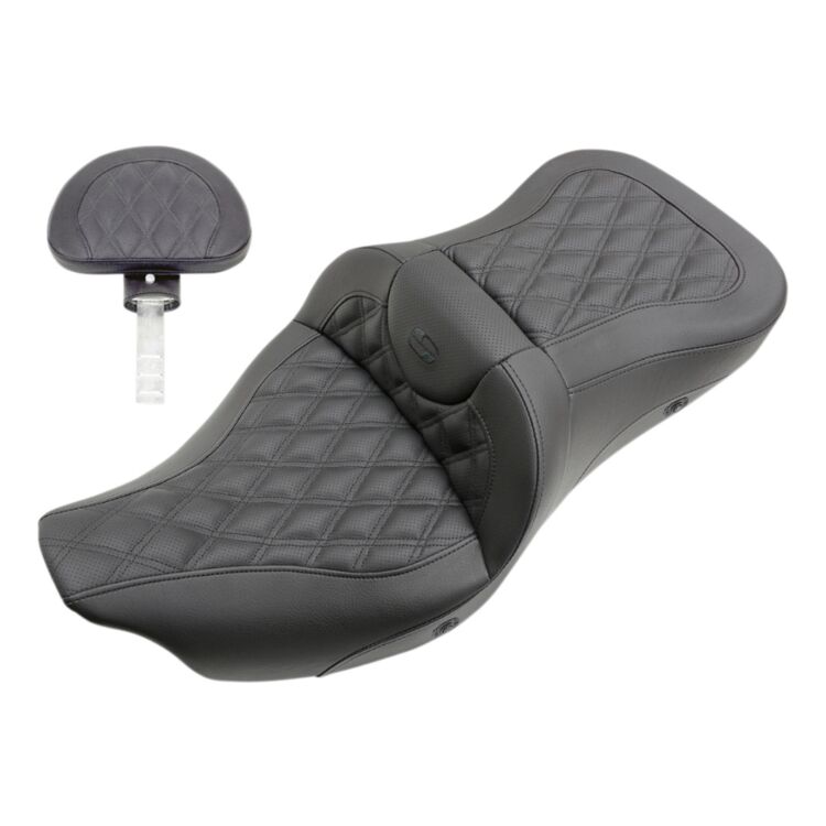 Saddlemen Roadsofa LS Lattice Stitch 2-Up Seat For Harley Touring 2008-2025 - Image 13