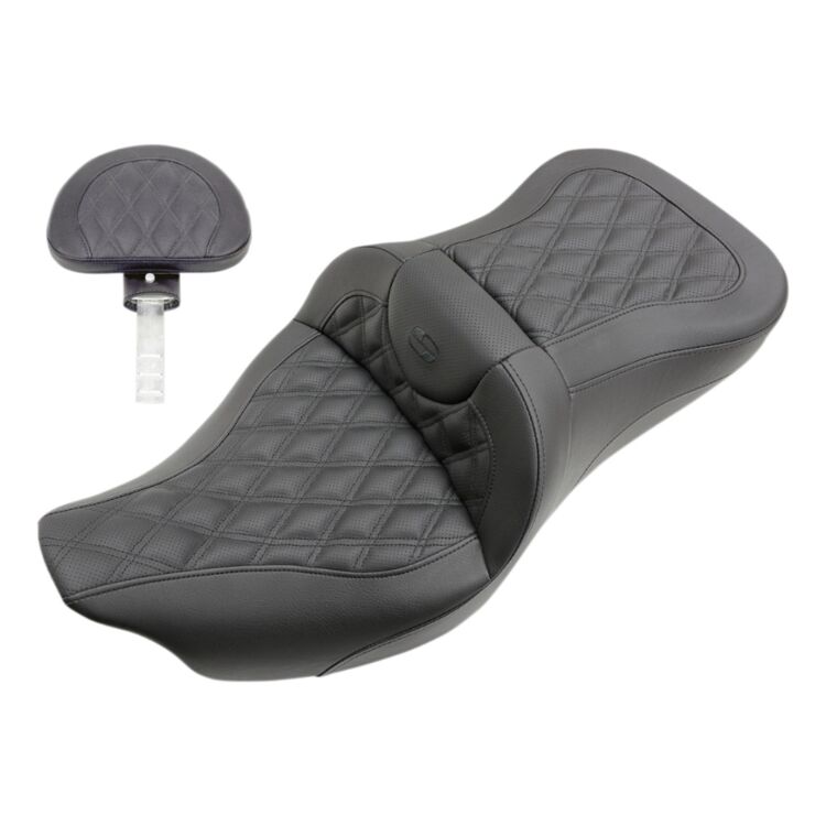 Saddlemen Roadsofa LS Lattice Stitch 2-Up Seat For Harley Touring 2008-2025 - Image 10