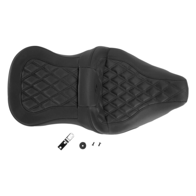 Saddlemen Roadsofa LS Lattice Stitch 2-Up Seat For Harley Touring 2008-2025 - Image 8