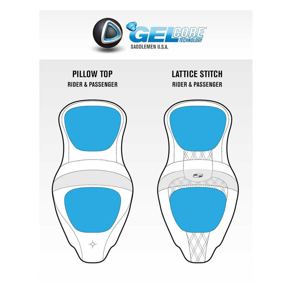 Saddlemen Roadsofa LS Lattice Stitch 2-Up Seat For Harley Touring 2008-2025 - Image 4