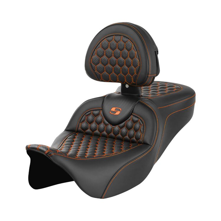 Saddlemen Roadsofa HC Honeycomb 2-Up Seat For Harley Touring 2008-2025