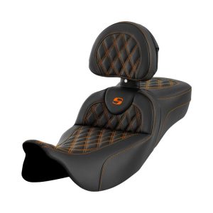 Saddlemen Roadsofa LS Lattice Stitch 2-Up Seat For Harley Touring 2008-2025