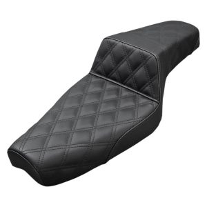 Saddlemen Step-Up LS Lattice Stitch Seat For Harley Sportster With 4.5 Gallon Tank 2004-2019