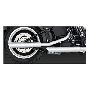 Vance & Hines PCX 3" Round Twin Slash Slip-On Mufflers For Harley Softail 2007-2017