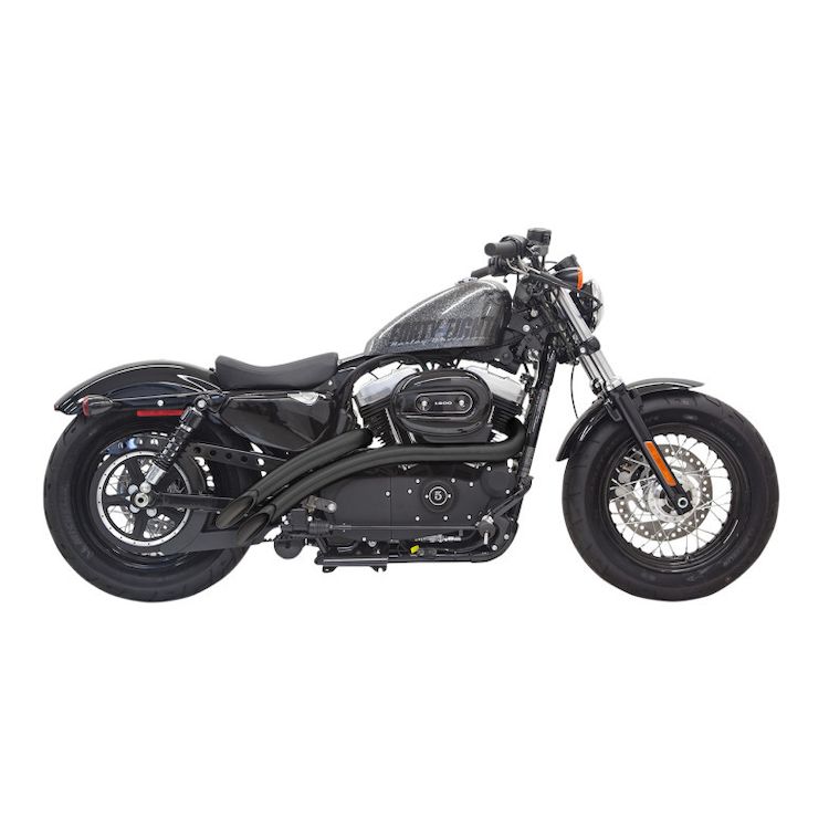 Bassani Radial Sweepers Exhaust With Heat Shields For Harley Sportster 2014-2022