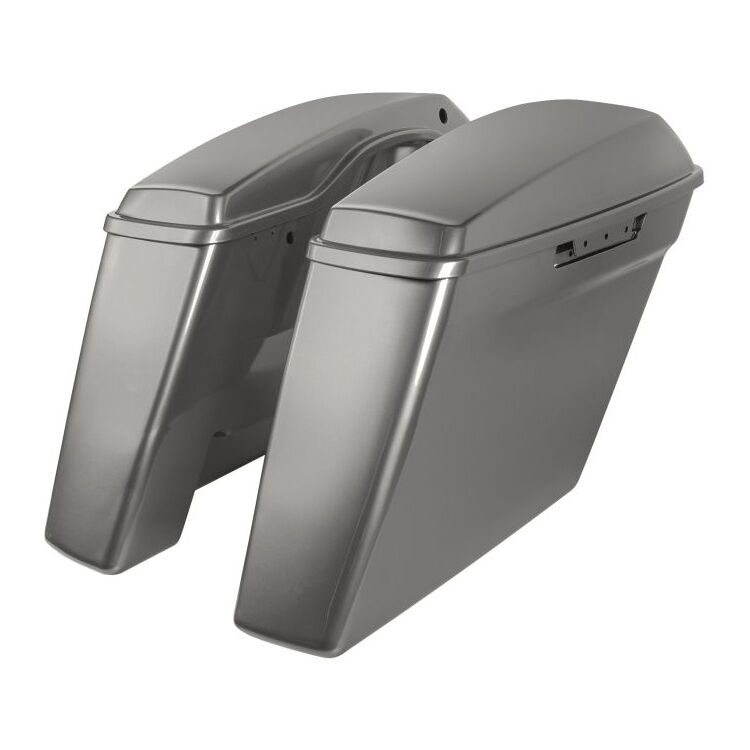 HogWorkz OE Color Matched 4" Stretched Dual Blocked Saddlebags For Harley Touring 2014-2025 - Image 33