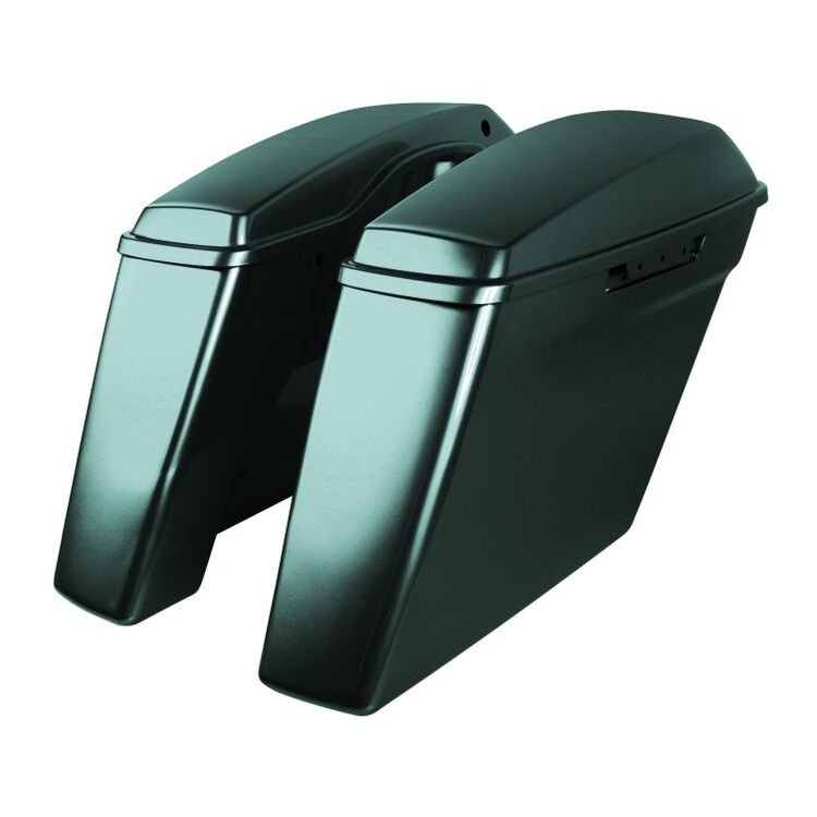 HogWorkz OE Color Matched 4" Stretched Dual Blocked Saddlebags For Harley Touring 2014-2025 - Image 11
