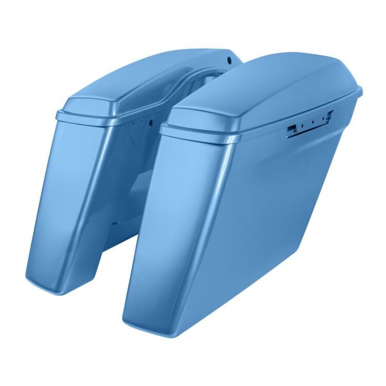 HogWorkz OE Color Matched 4" Stretched Dual Blocked Saddlebags For Harley Touring 2014-2025 - Image 9