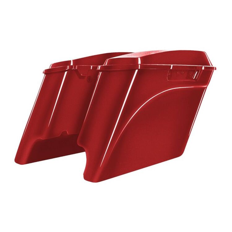 HogWorkz OE Color Matched 4" Stretched Dual Cut Saddlebags For Harley Touring 1994-2013 - Image 12