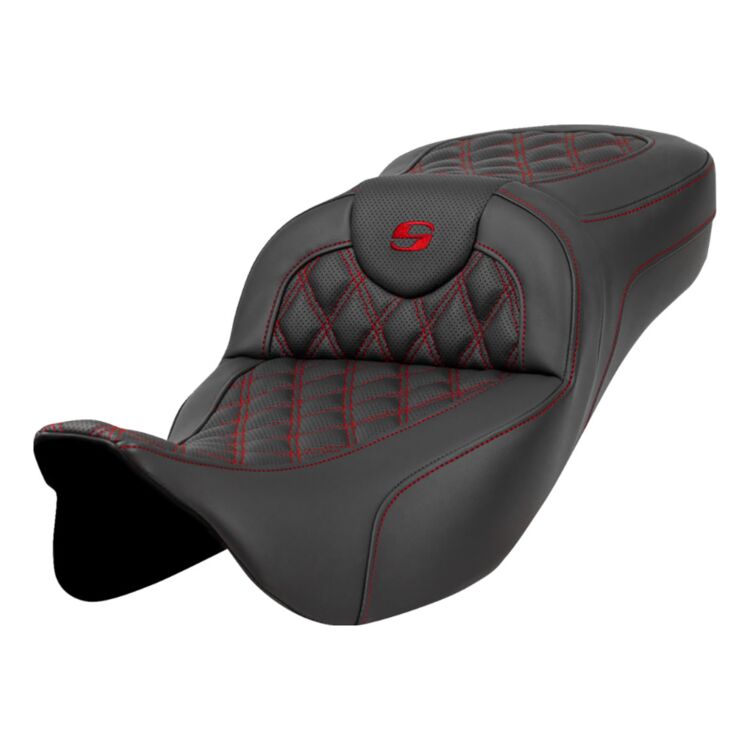 Saddlemen Roadsofa LS Lattice Stitch 2-Up Seat For Harley Touring 2008-2025 - Image 4