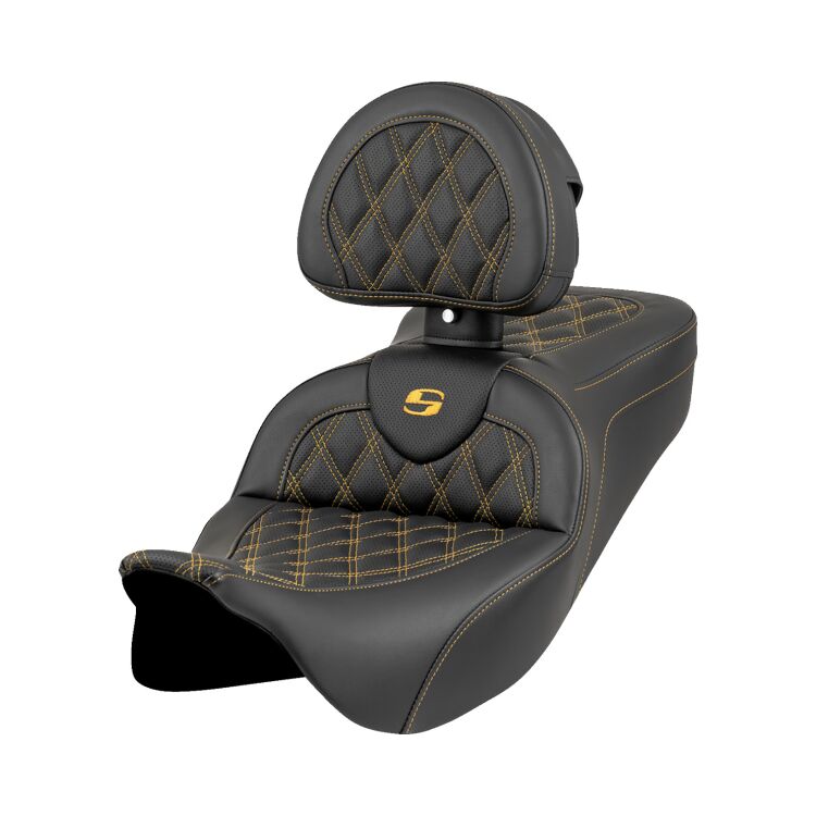 Saddlemen Roadsofa LS Lattice Stitch 2-Up Seat For Harley Touring 2008-2025 - Image 8