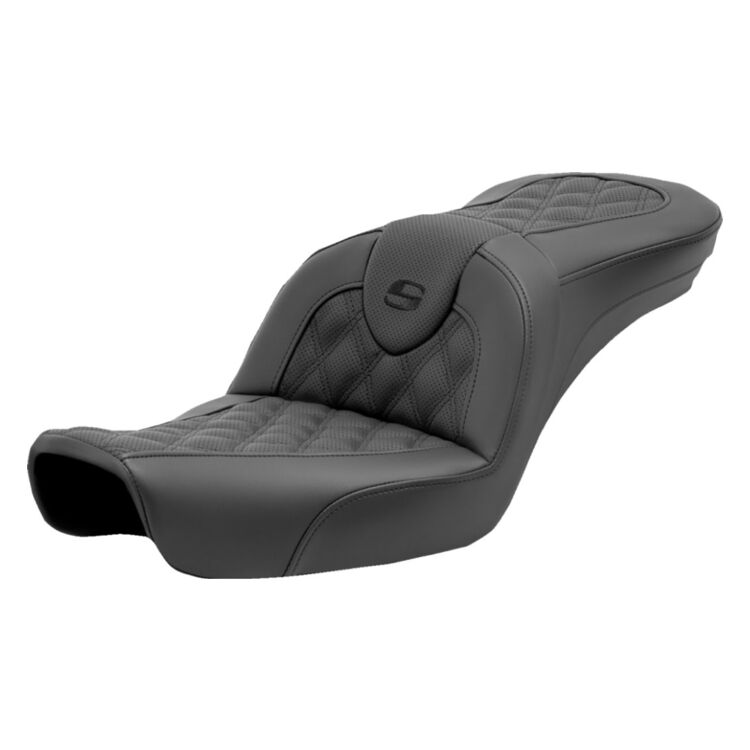 Saddlemen Roadsofa LS Lattice Stitch 2-Up Seat For Harley Dyna 1996-2003