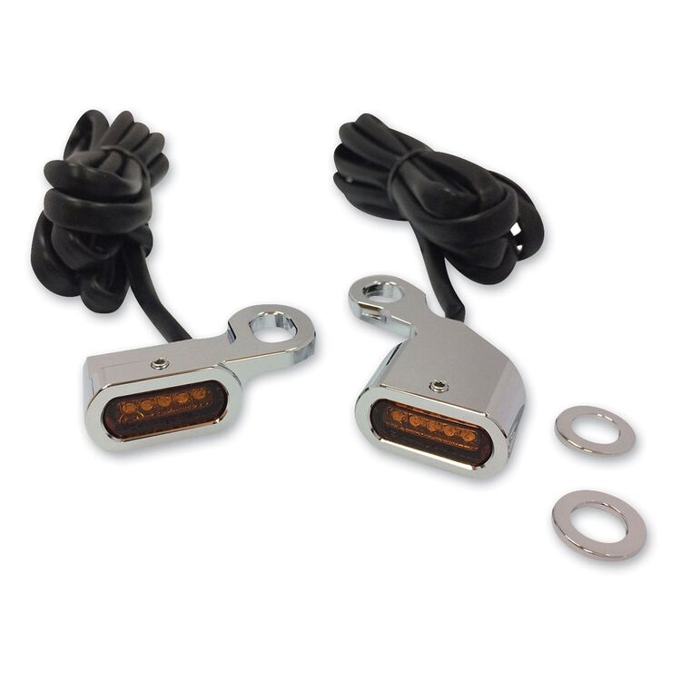 Drag Specialties LED Handlebar Marker Lights For Harley Softail / Dyna / XL 1996-2017 - Image 4
