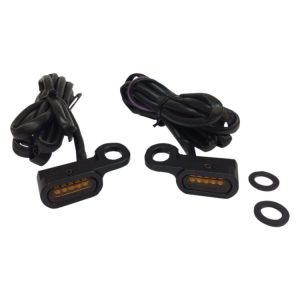 Drag Specialties LED Handlebar Marker Lights For Harley Touring / Softail / V-Rod 2009-2017