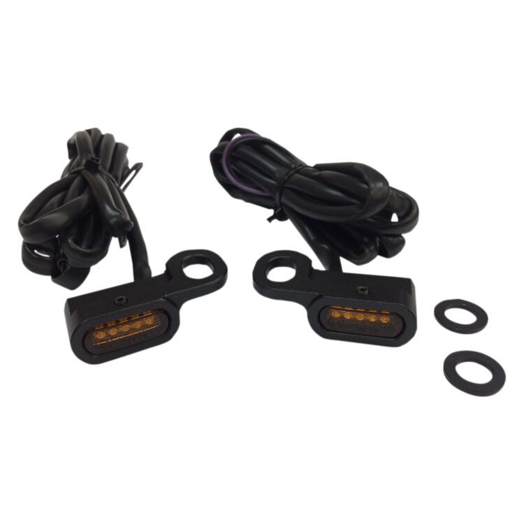 Drag Specialties LED Handlebar Marker Lights For Harley Touring / Softail / V-Rod 2009-2017