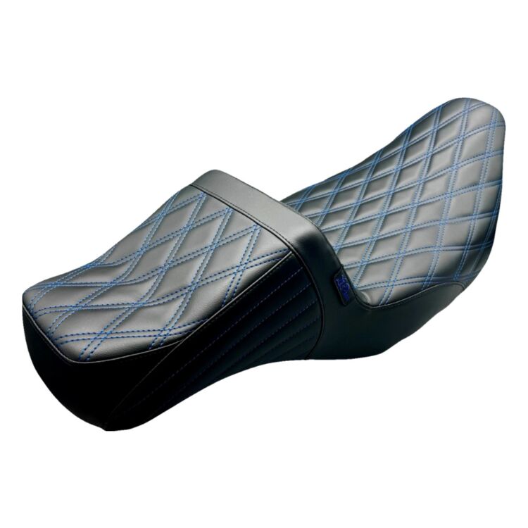 Le Pera TailWhip Double Diamond Stitch 2-Up Seat For Harley Touring 2008-2025 - Image 2