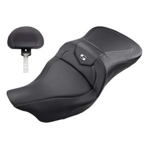 Saddlemen Roadsofa CF Carbon Fiber 2-Up Seat For Harley Touring 2008-2025